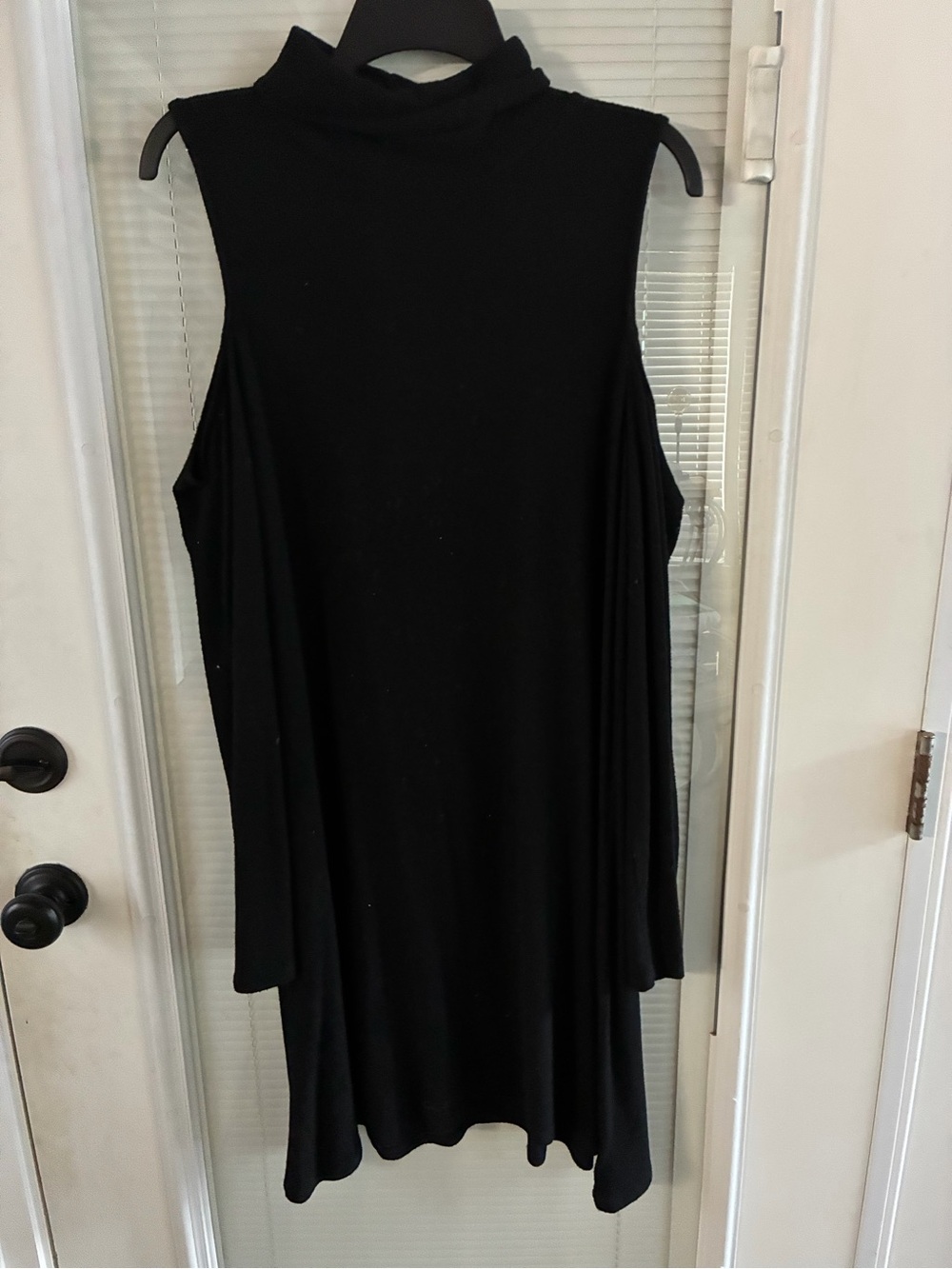 American Eagle Outfitters Black Soft & Sexy Cold Shoulder Long Sleeve Dress